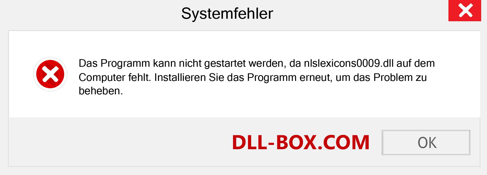 nlslexicons0009.dll-Datei fehlt?. Download für Windows 7, 8, 10 - Fix nlslexicons0009 dll Missing Error unter Windows, Fotos, Bildern