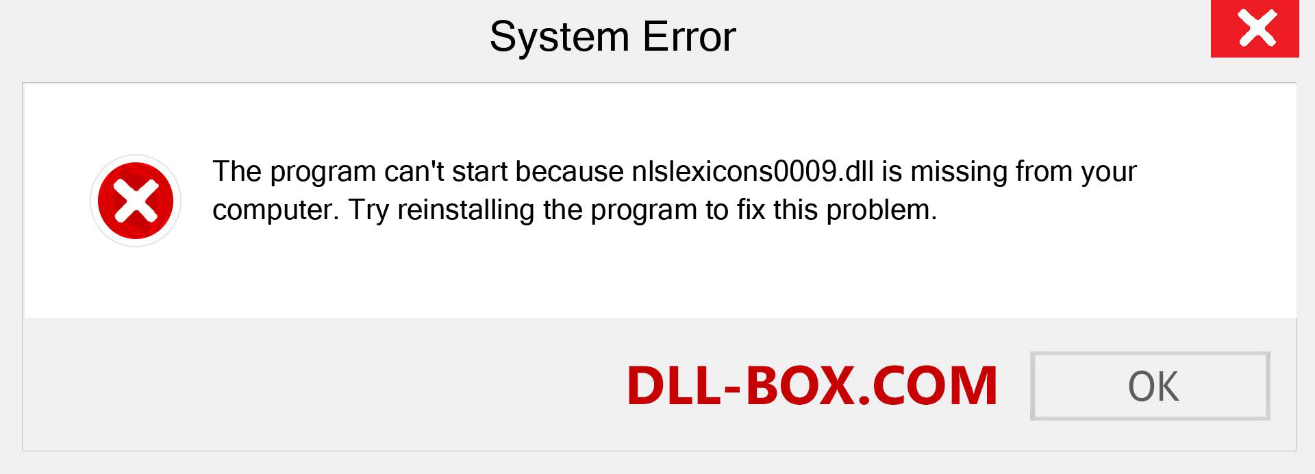  nlslexicons0009.dll file is missing?. Download for Windows 7, 8, 10 - Fix  nlslexicons0009 dll Missing Error on Windows, photos, images